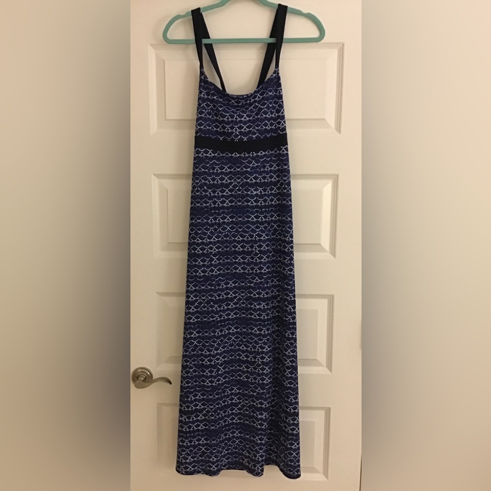 Eddie Bauer ~ Maxi Dress ~ Petite Medium ~ Blue Print ~ NWOT